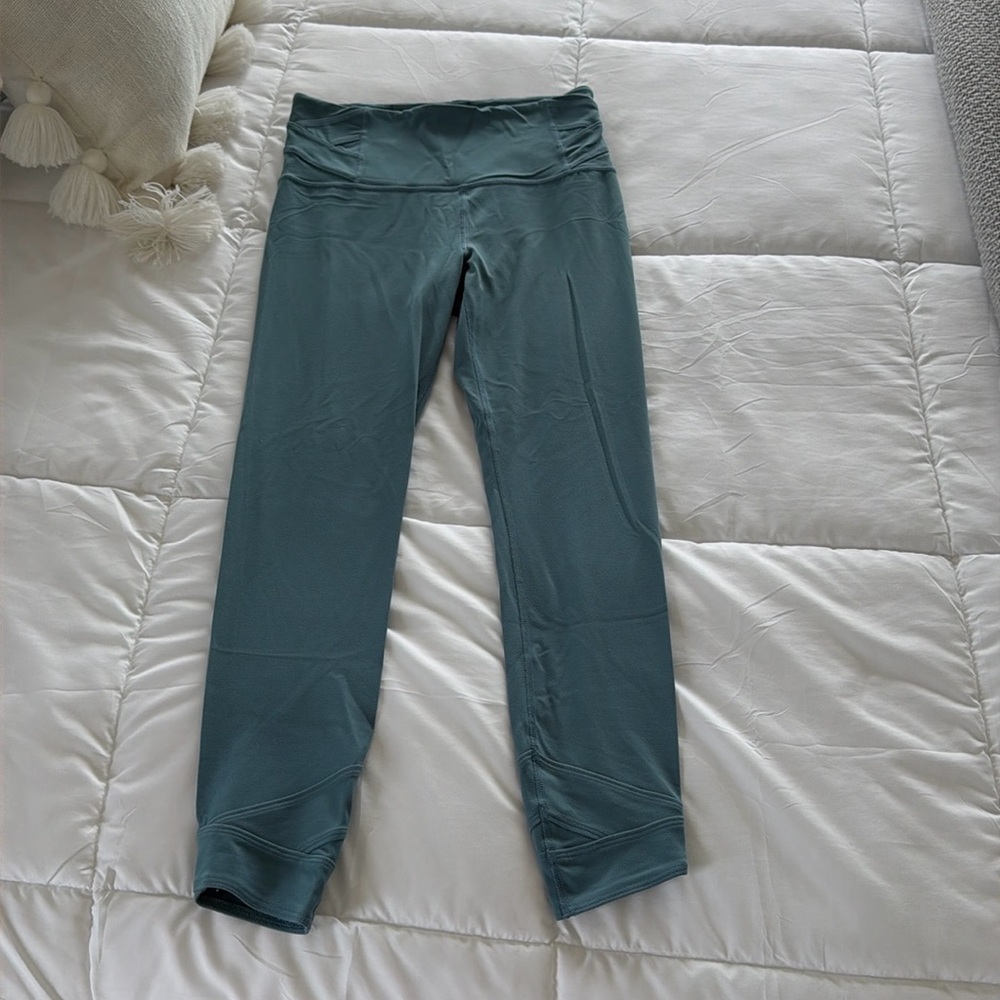 Athleta Elation 7/8 Tights Leggings Teal Size Small